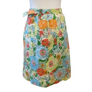 Talbots Spring Time Floral Cotton Skirt